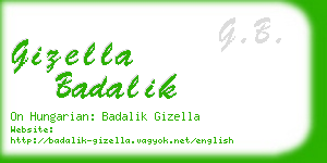 gizella badalik business card